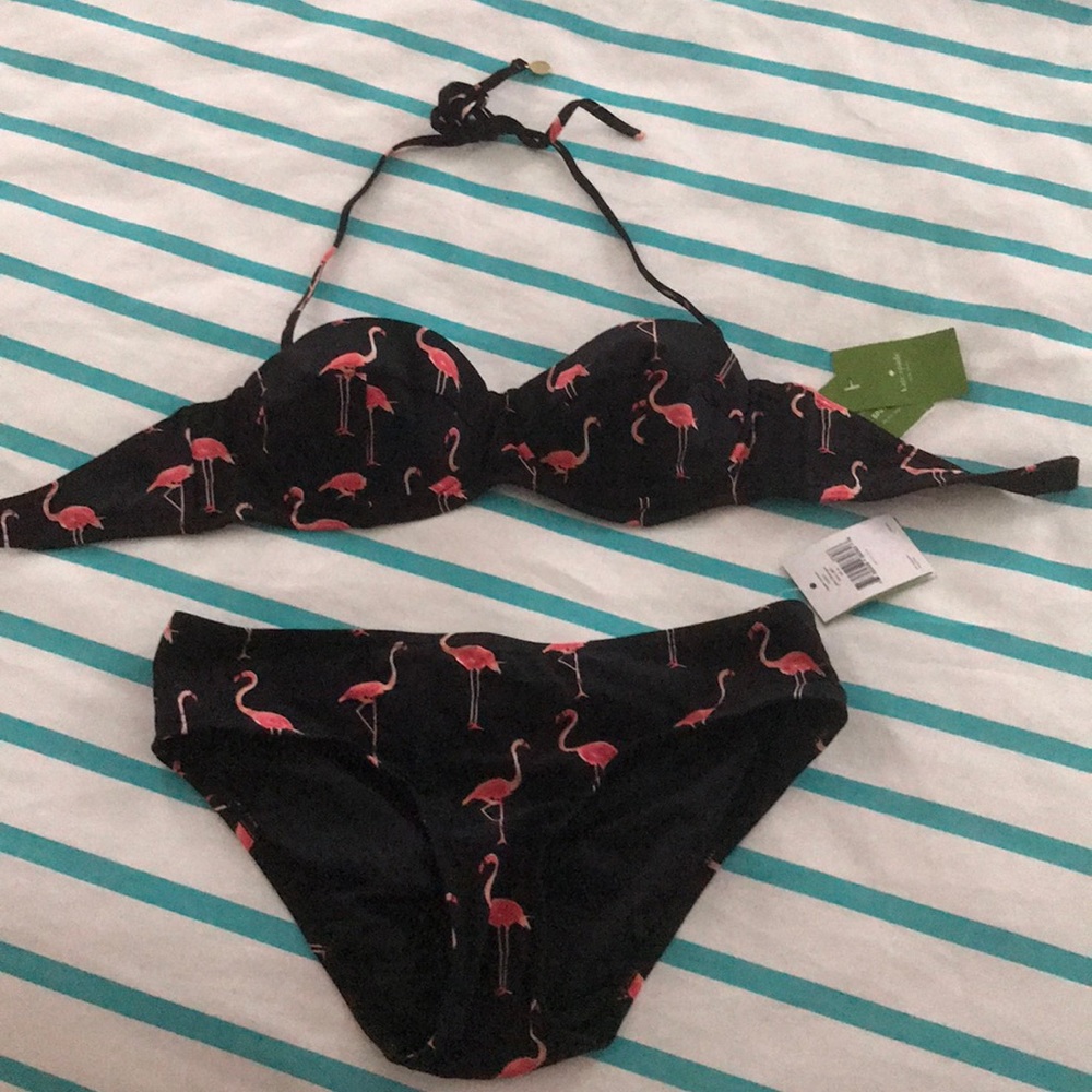 NWT Kate Spade Playa Flamingos Bikini Swim Suit M